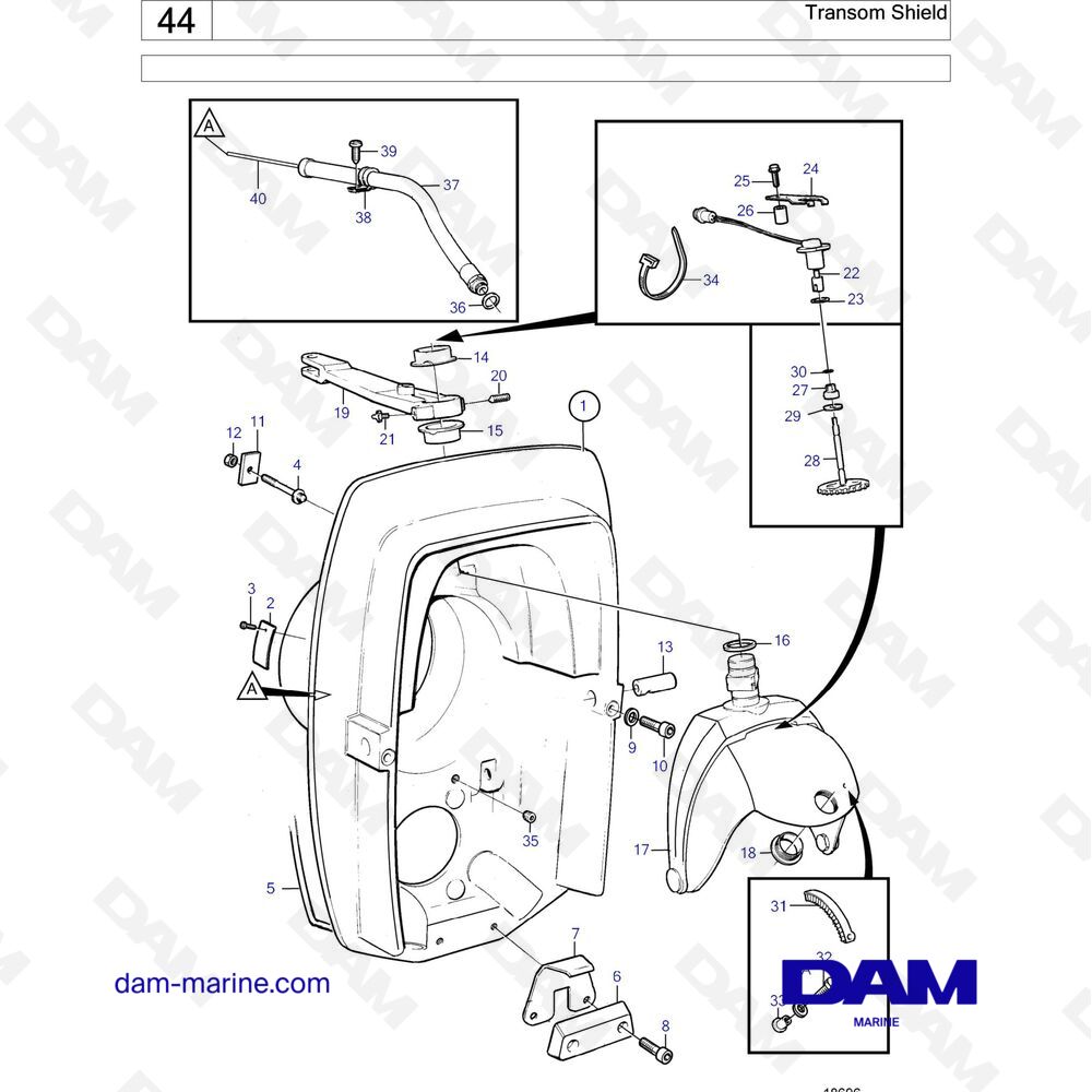 Spare parts and exploded views for Volvo Penta TMD41D